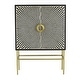 preview thumbnail 1 of 4, A&B Home Modern Elegance Black Sunray 2 Door Bar Cabinet