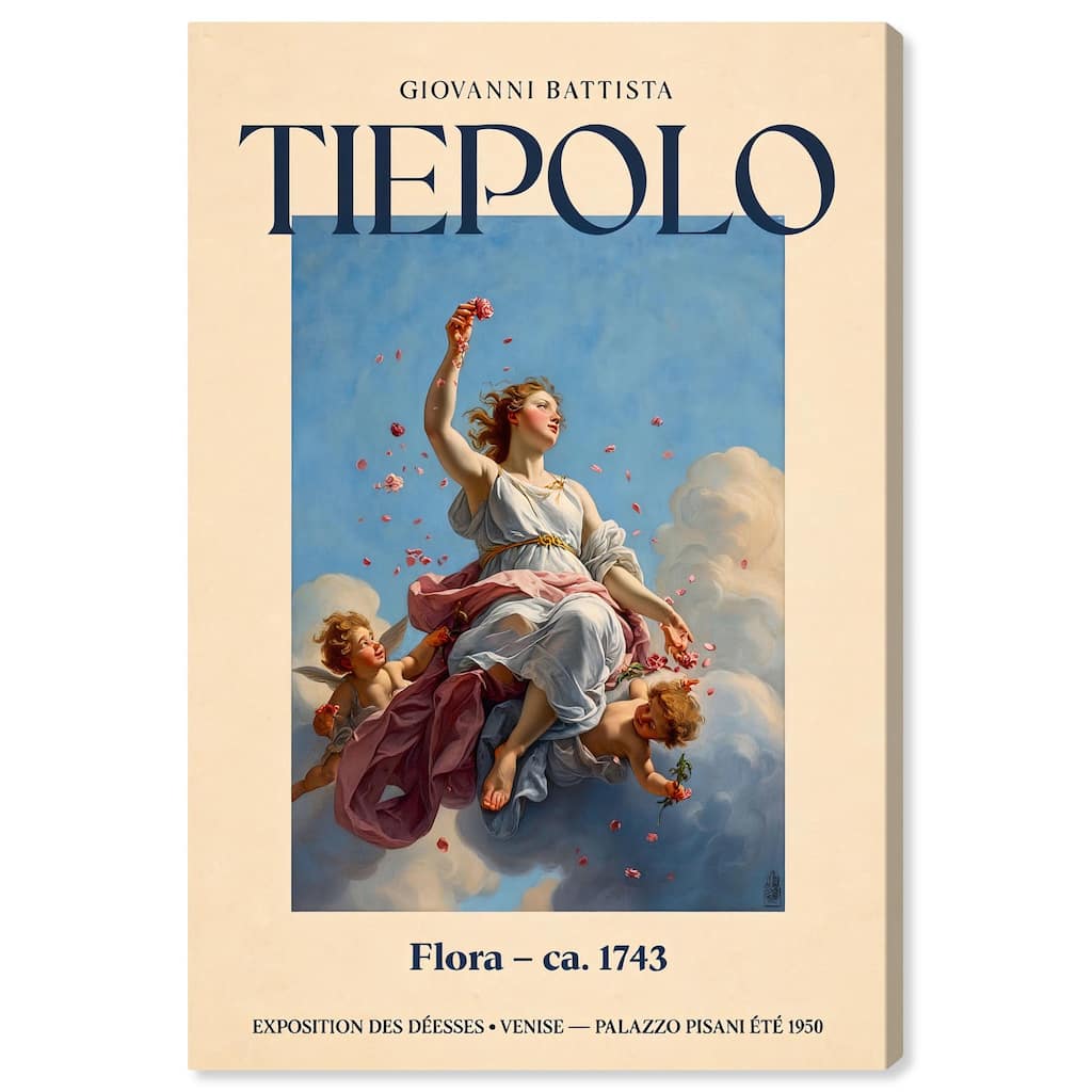 Goddess of Flowers in Flight Canvas by Art Remedy, Gallery Wrapped