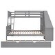 preview thumbnail 5 of 16, Twin over Full Bunk Bed with Trundle and Desk, 3 Drawers, Shelf, Grey