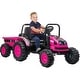preview thumbnail 7 of 28, Ride on Tractor with Tiltable Trailer Pink
