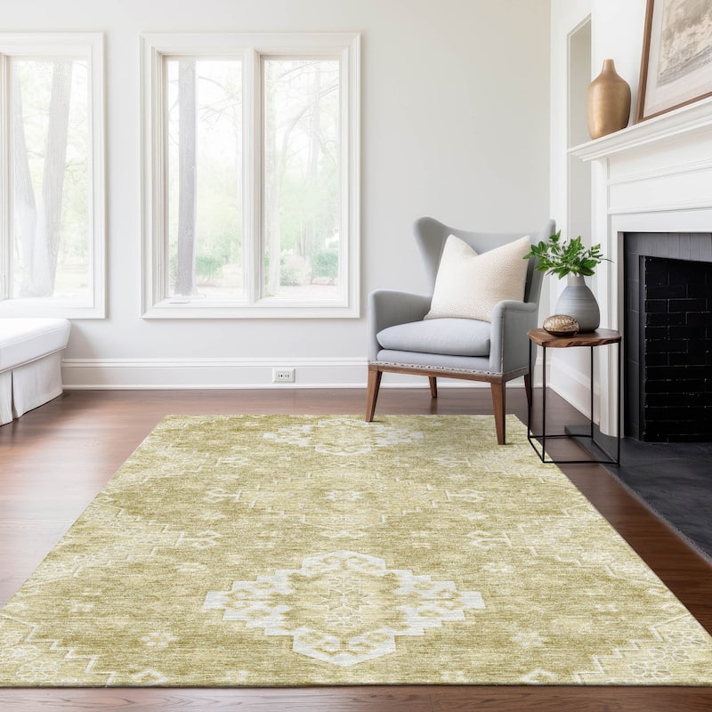 Machine Washable Indoor/ Outdoor Chantille Traditional Boho Rug