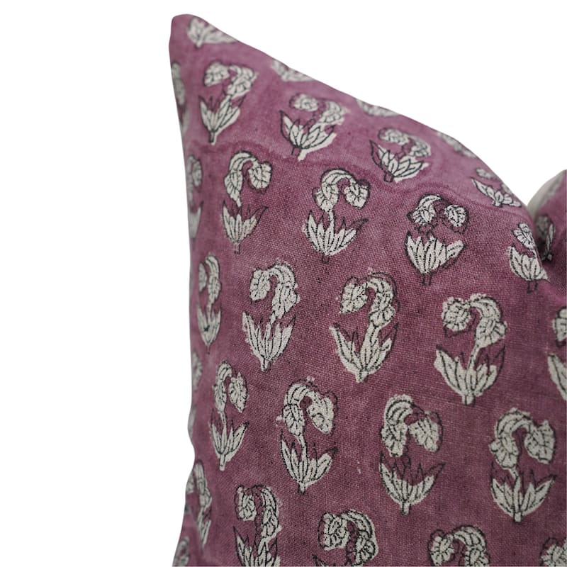 Linen Farmhouse Block print pillow Cover - Superstar