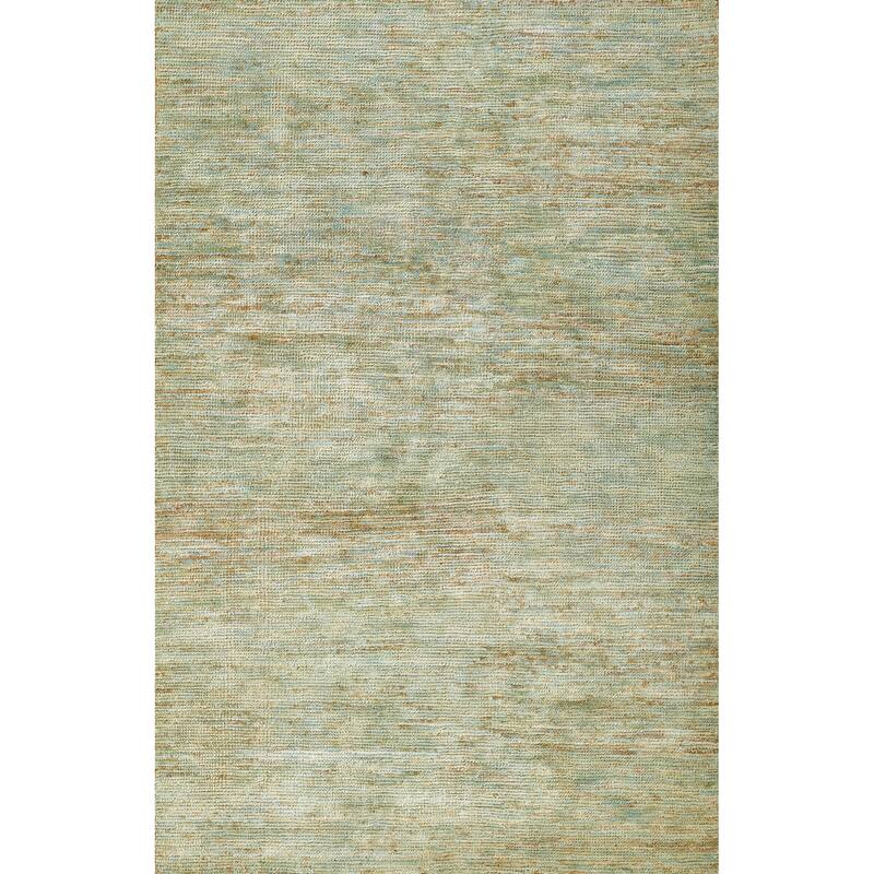 Momeni Etra Hand Knotted Jute and Cotton Area Rug - 2' 3" x 8' - Green - Runner