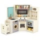 preview thumbnail 1 of 28, Gymax Corner Kitchen w/ Lights & Sounds Interactive Wooden Playset for Beige