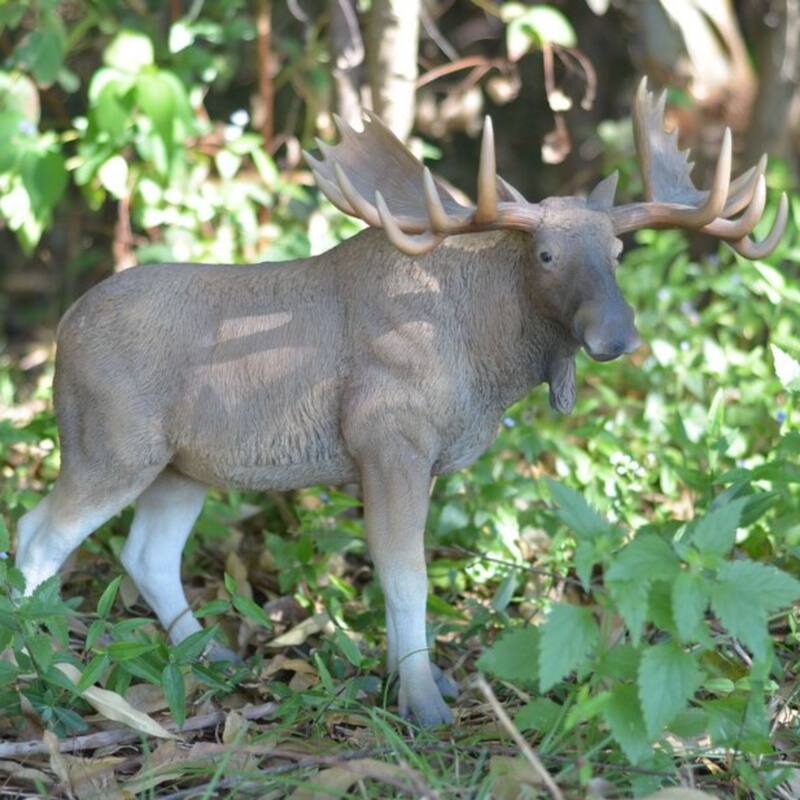 25.75" Standing Moose Outdoor Garden Statue