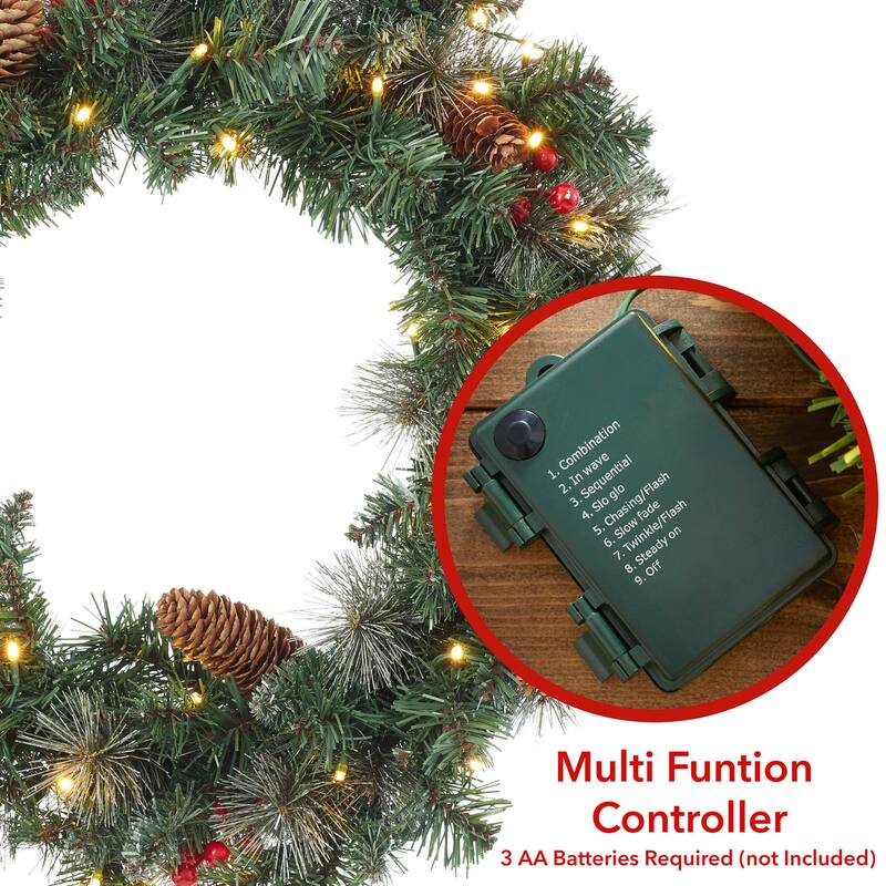 Green Fir Artificial Holiday Christmas Wreath Holiday Décor