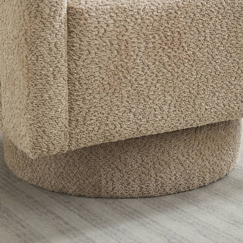 Swivel Square Accent Chair with Open Back