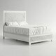 preview thumbnail 9 of 7, Furniture of America Loris Modern White Kids Panel Bed with Faux Marble Headboard