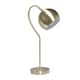 Lalia Home Mid Century Curved Table Lamp with Dome Shade - Antique Brass