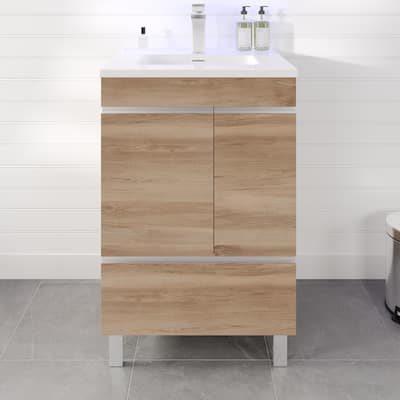 Eviva Petite 24"W x 18"D Bath Vanity with White Porcelain Countertop
