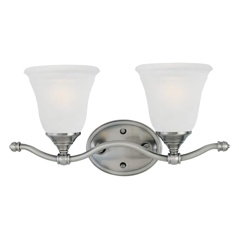 Harmony 16-inch Wide 2-Light Vanity Light in Satin Pewter - 16 - 16 - Satin Pewter