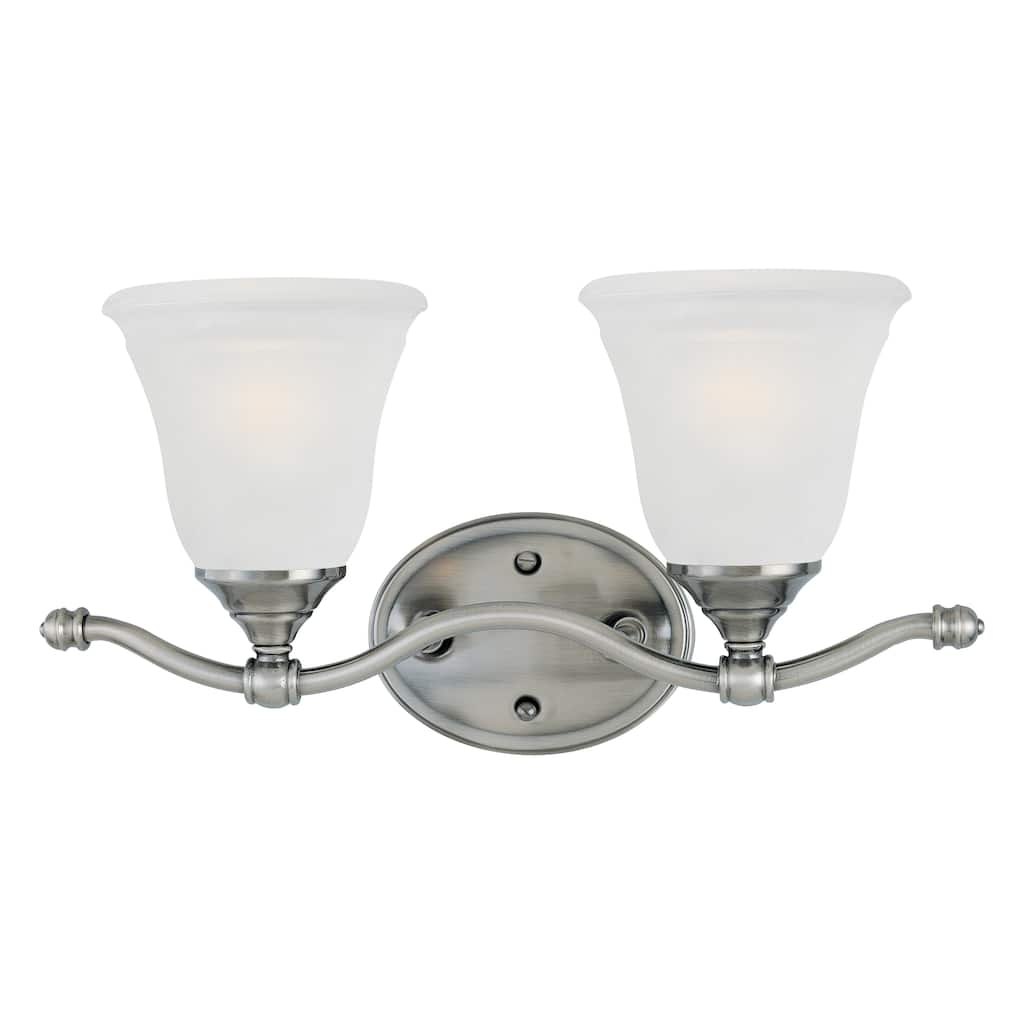 Harmony 16-inch Wide 2-Light Vanity Light in Satin Pewter - 16