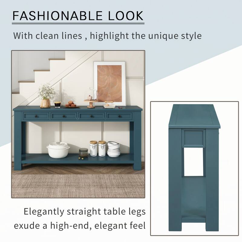 Console Table/Sofa Table(Dark Blue)