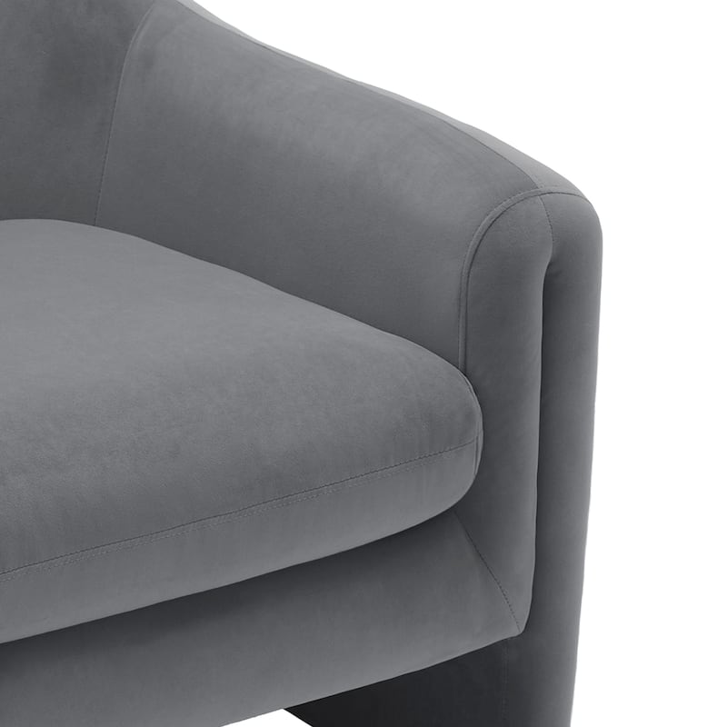 2 Set Modern Upholstered Barrel Accent Chair