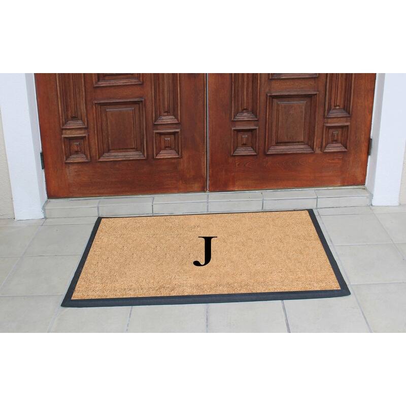 A1HC Rubber and Coir Molded Double Monogrammed Door Mat 30"x48"