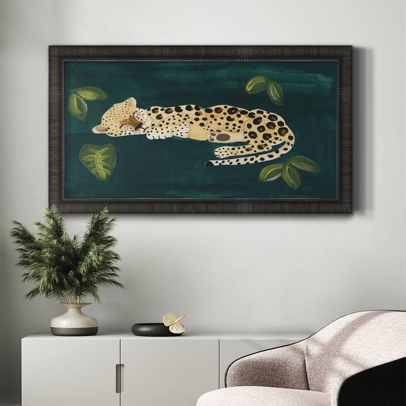 Lethargic Leopard II Premium Framed Canvas- Ready to Hang