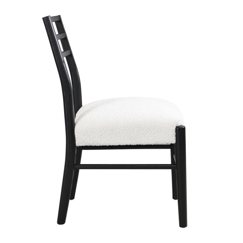 Fescue Fabric and Rubberwood Upholstered Dining Chairs (Set of 2) by Christopher Knight Home