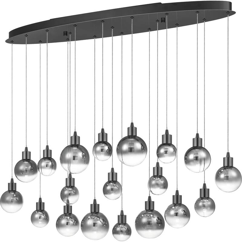 Shadow LED Island Chandelier in Black Chrome
