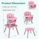preview thumbnail 36 of 58, Costway 8-in-1 Baby High Chair Convertible Dining Booster Seat with