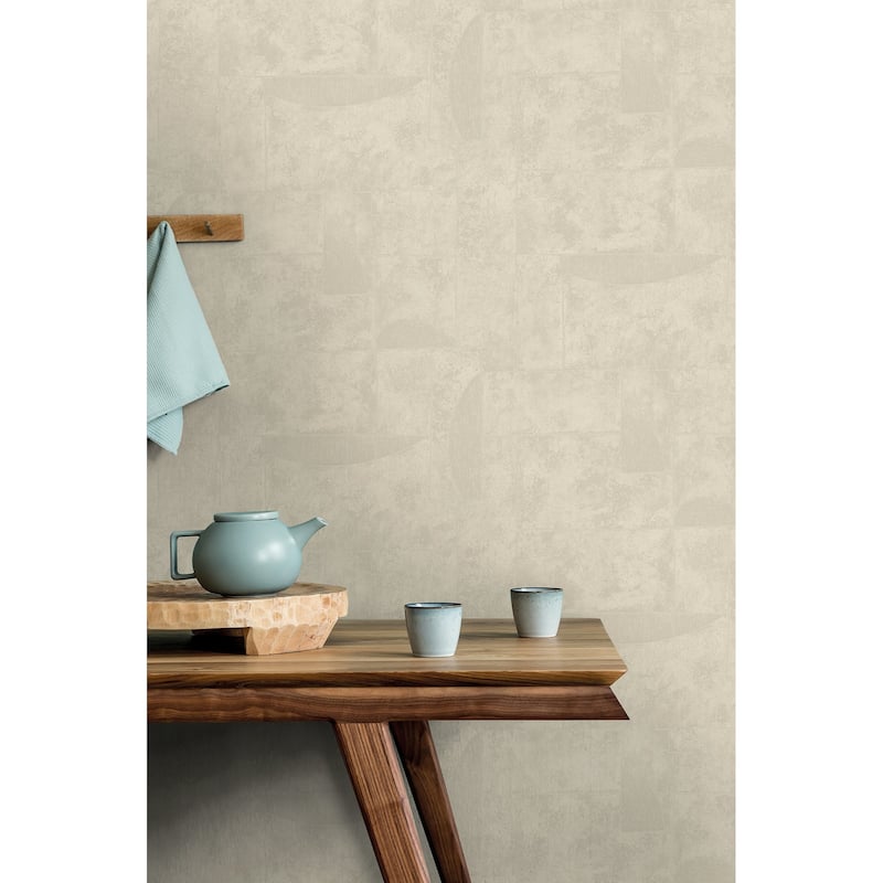Galerie Wallcoverings Terra Collection Graphic Abstract Stone Glitter Finish Clay on Non-woven Wallpapr Roll