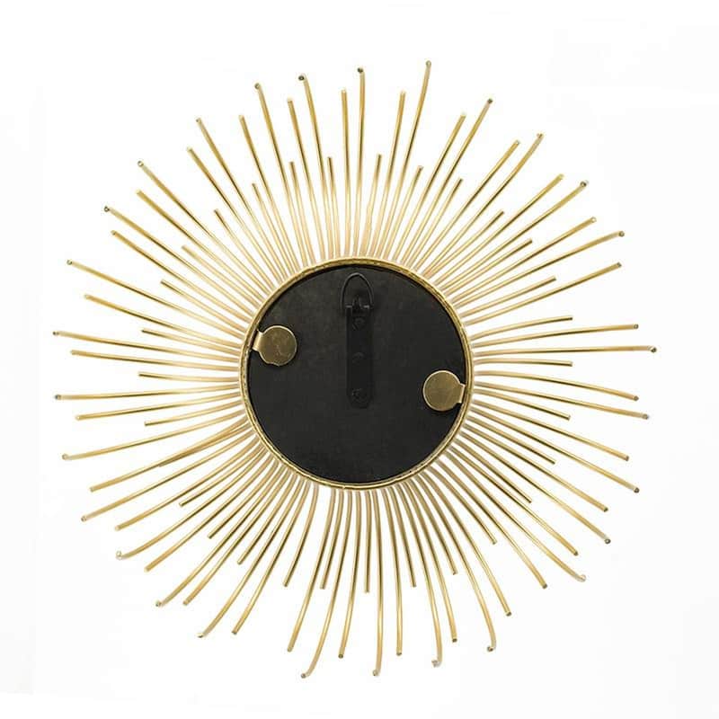HomeRoots Set of Five Gold Sunburst Metal Framed Mirror Set - 18' X '18' X '4.3