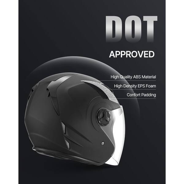 UIMOSO Motorcycle Helmet, 3/4 Open Face, Adult Motocross Dirt Bike Helmet  with Clear Visor, Comfortable Motorbike Racing Street - On Sale - Bed Bath  & Beyond - 43542402