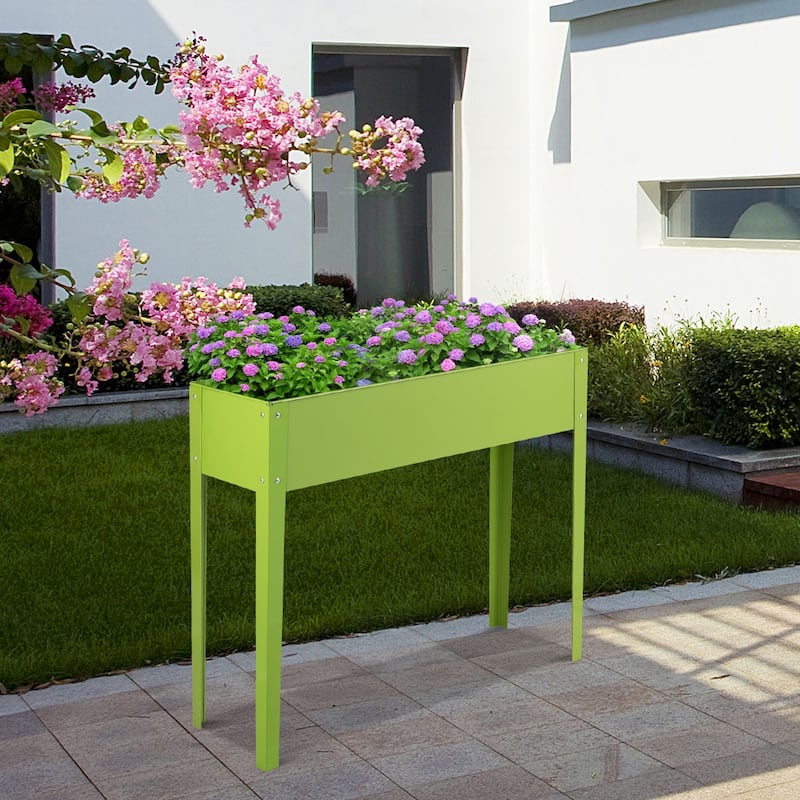 Costway 24'' x12'' Outdoor Elevated Garden Plant Stand Raised Tall - 40''x12''