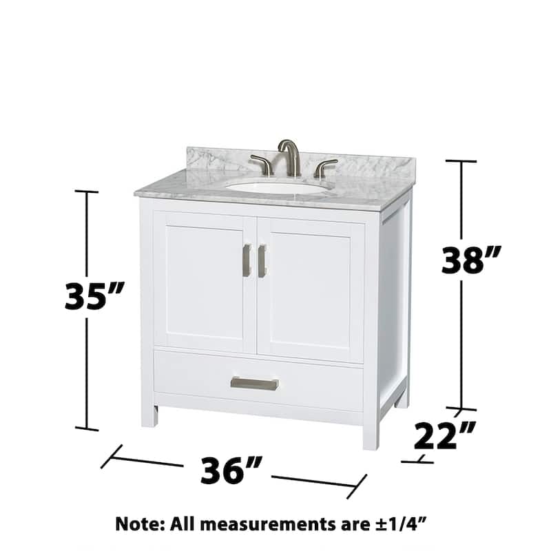 Wyndham Collection WCS141436SUNOM24 Sheffield 36" Free Standing Single