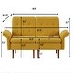 preview thumbnail 21 of 41, Modern Solid Wood Frame Tufted Sofa Bed with Adjustable Armrest