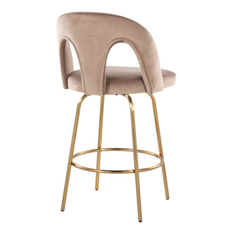 Ava Upholstered 26" Fixed-Height Counter Stool - Set of 2
