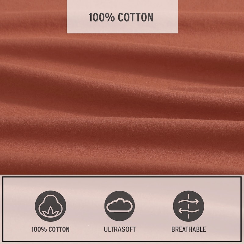 Eddie Bauer Brushed Percale Solid Cotton Sheet Set