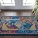 preview thumbnail 27 of 72, Nourison Global Vintage Medallion Boho Moroccan Area Rug 2' x 4' - Blue/Multi - Runner/Rectangle