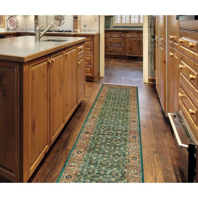 Pak-Persian Elfi Green/Rose Runner - 2'7" x 9'11"