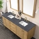 preview thumbnail 38 of 37, James Martin Vanities Laurent 72" Double Vanity, Light Natural Oak