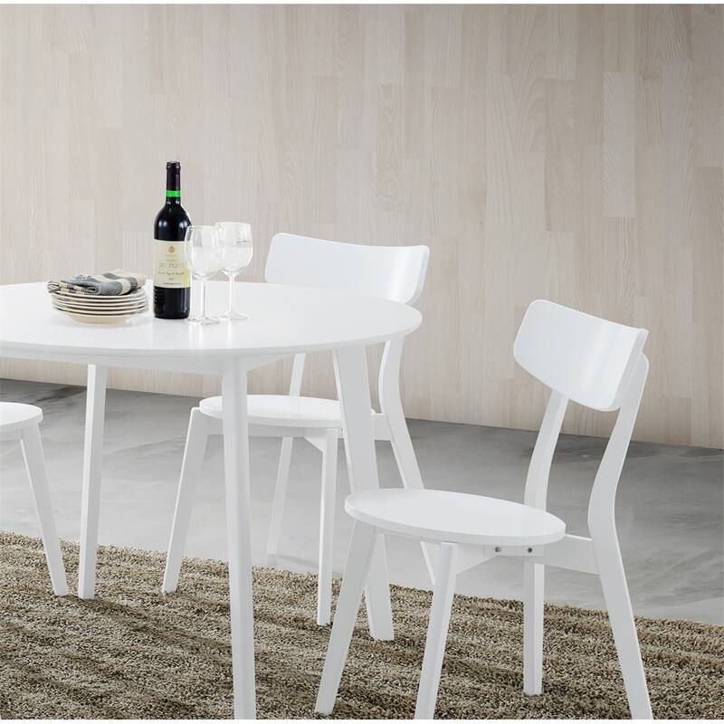 Contemporary White Round Dining Table