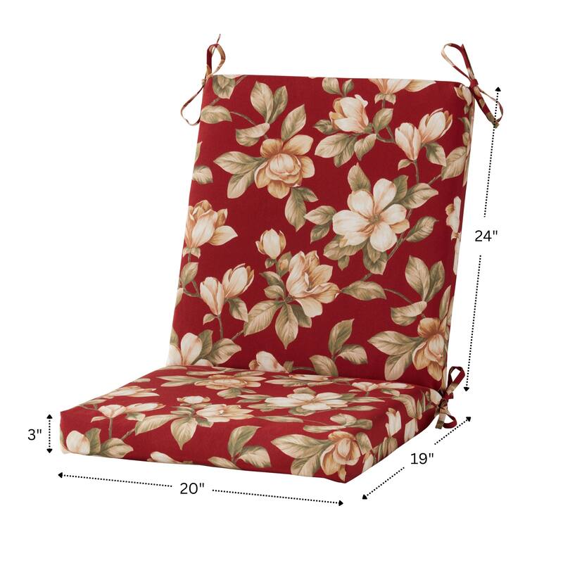 Greendale Home Fashions Outdoor High Back Chair Pad
