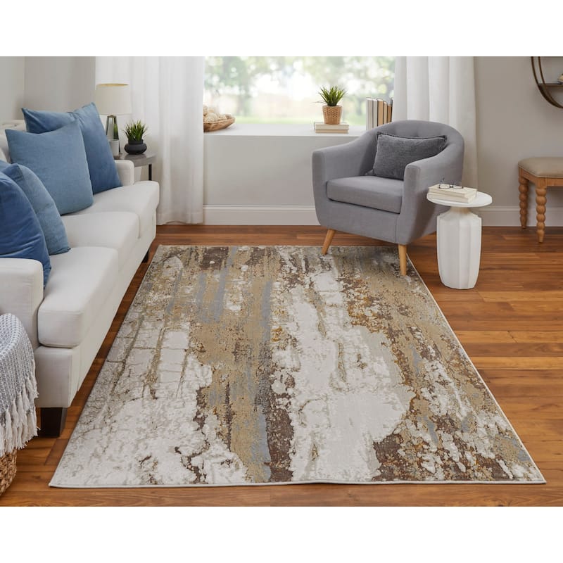 Grand Bazaar Tripoli Machine Made Abstract Modern Area Rug
