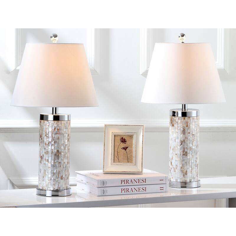 SAFAVIEH Lighting Diana Capiz Shell 26-inch Table Lamp (Set of 2) - 14"x14"x25"