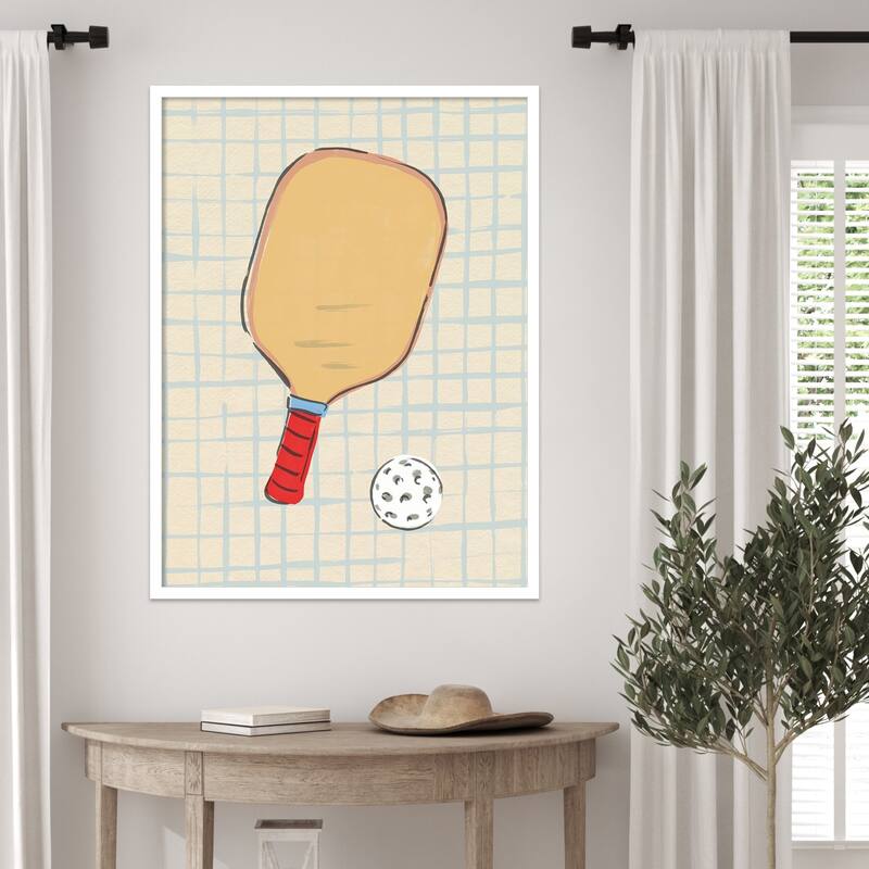 Get a Hobby No. 2 by June Erica Vess Wood Framed Wall Art Print - Svelte White