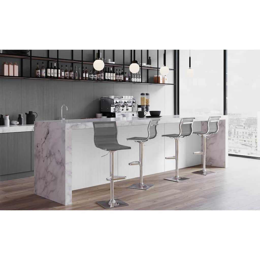 Porch & Den Bixby Adjustable Mesh Bar Stool
