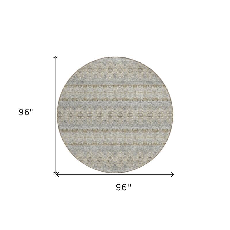 HomeRoots Floral Medallion Transitional Rectangle Outdoor Rug