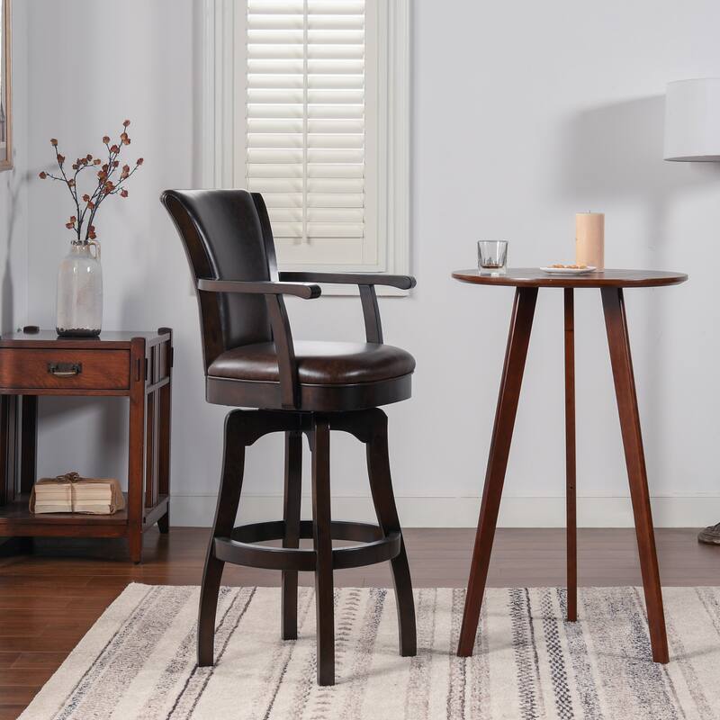 Swivel Bar Stool with Armrests