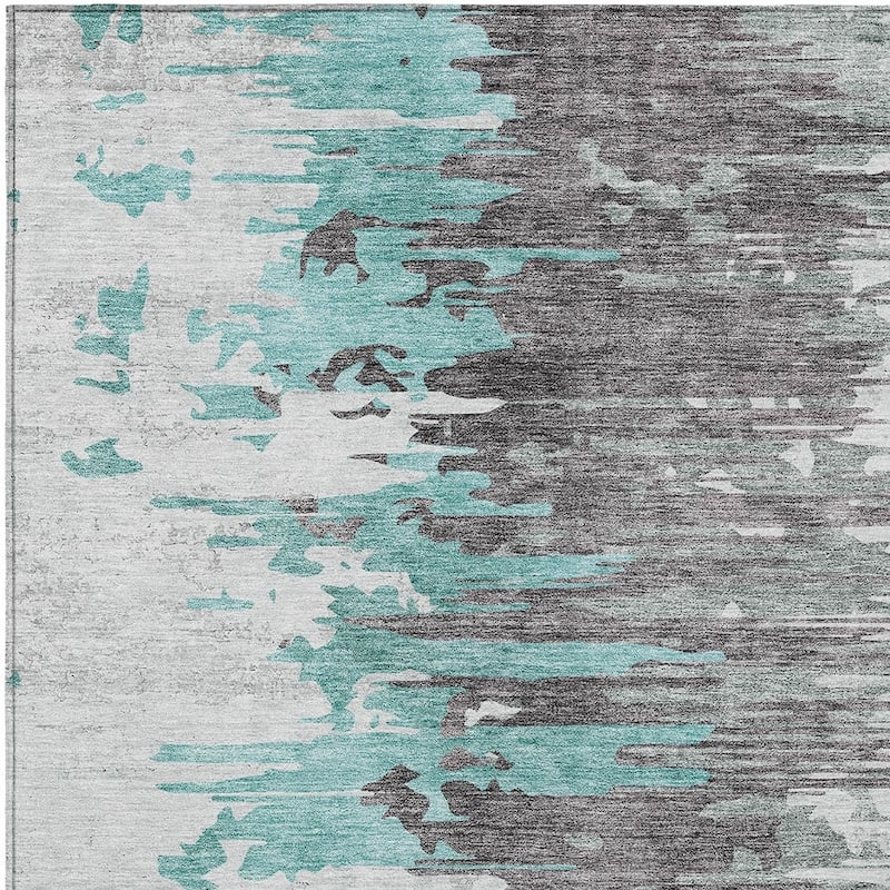 HomeRoots Abstract Transitional Rectangle Outdoor Rug