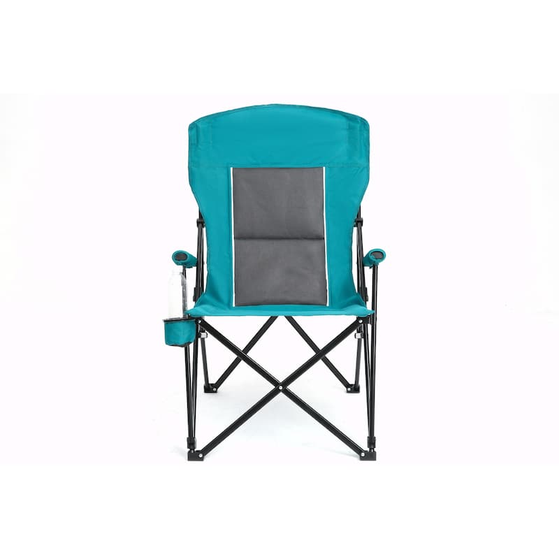 Portable Folding Lounge Chair with Cup Holder - Breathable & Durable
