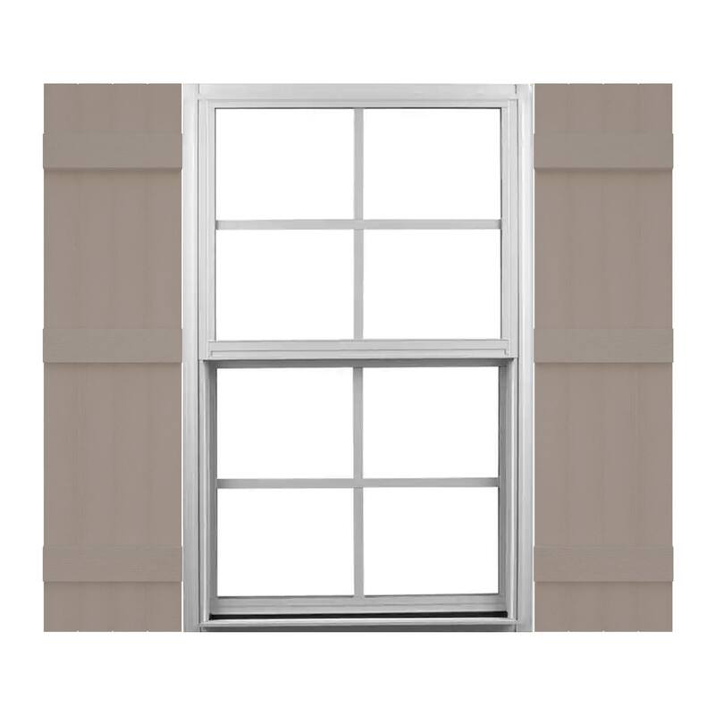 Mid-America Vinyl, Standard Size Four Board Joined Shutters - 14"W x 55"H - 008 - Clay