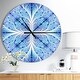 preview thumbnail 9 of 8, Designart 'Symmetrical Light Blue Pattern' Oversized Modern Wall CLock 23 in. wide x 23 in. high