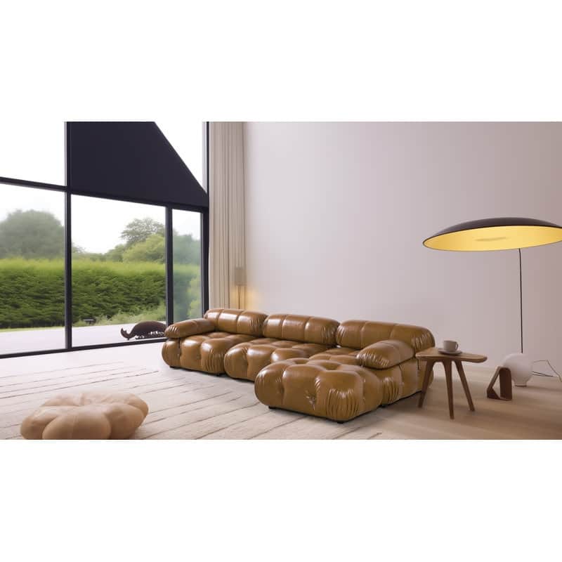 Daejuan 4 Pieces Faux Leather Sectional
