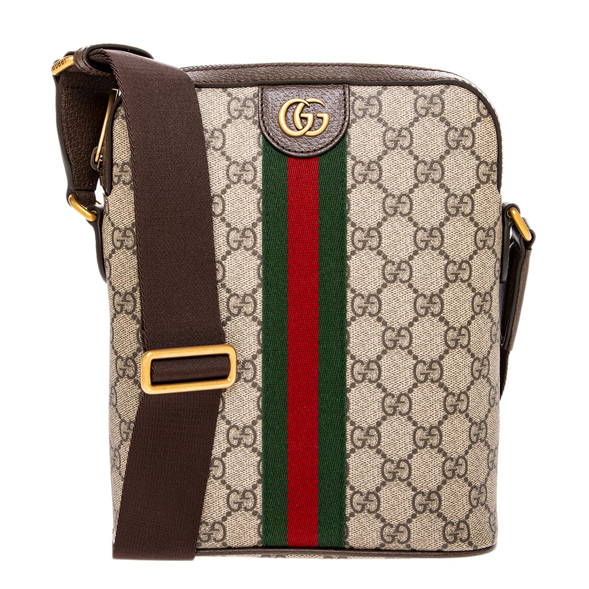 GUCCI Brown Leather Sling Bag for Men Gucci GUCCI shoulder bag GG canvas Brown | Grailed main image 4