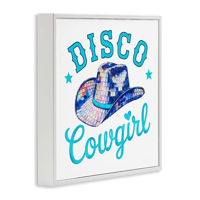 Stupell Turquoise Disco Cowgirl Framed Giclee Art Design By Amanda Greenwood