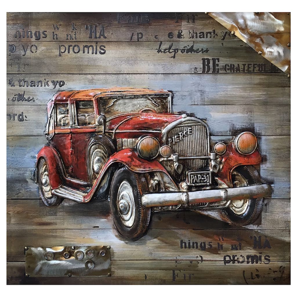 Yosemite Home Decor "Vintage Car Show Collection" Wood Wall Decor